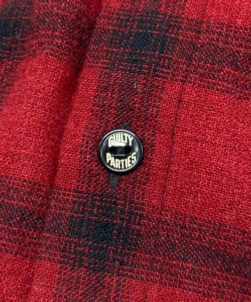 WACKO MARIA（ワコマリア）WACKO MARIA (ワコマリア) WOOL OMBRE SHIRT/13AW-OMB-16 レッド×ブラック サイズ:Mの古着・服飾アイテム