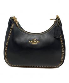 COACH（コーチ）の古着「テリ ホーボー バッグ・グロメット/CY645」｜ブラック