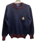 POLO RALPH LAURENポロ・ラルフローレン）の古着「クルーネックニット」｜ネイビー