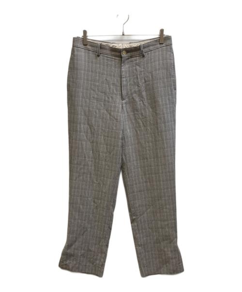 AURALEE（オーラリー）AURALEE (オーラリー) HARD TWIST WOOL DOUBLE FACE CHECK SLACKS / A20SP02WC グレー サイズ:5の古着・服飾アイテム
