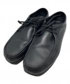CLARKSクラークス）の古着「ワラビーエヴォウォータープルーフ（ブラックレザー） / 61717590」｜ブラック