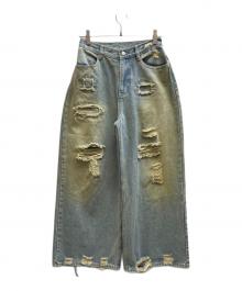 Knuth Marf（クヌースマーフ）の古着「damage denim pants(unisex) / KM25SUG05」｜インディゴ