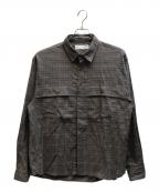 Diaspora Skateboardsディアスポラスケートボードズ）の古着「チェックシャツ / 24AW-DSP-SH01」｜グレー