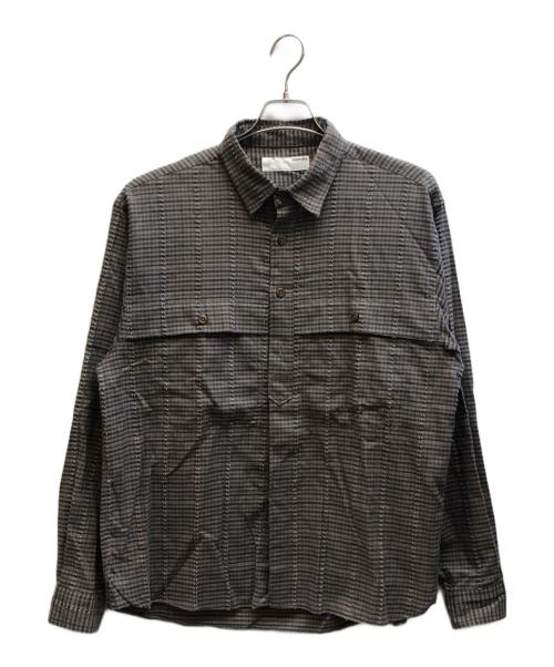Diaspora Skateboards（ディアスポラスケートボードズ）Diaspora skateboards (ディアスポラスケートボードズ) チェックシャツ / 24AW-DSP-SH01 グレー サイズ:Mの古着・服飾アイテム