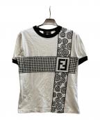 FENDIフェンディ）の古着「ヴィンテージプリントリンガーTEE」｜ホワイト