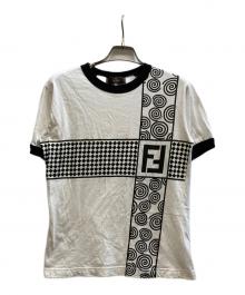 FENDI（フェンディ）の古着「ヴィンテージプリントリンガーTEE」｜ホワイト