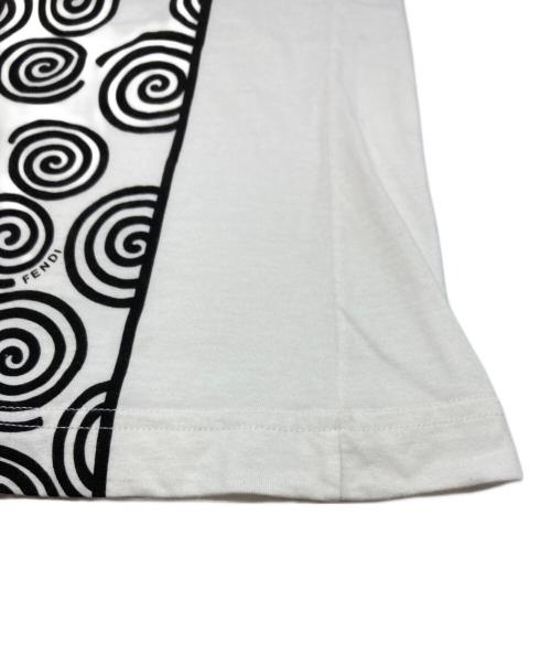 FENDI（フェンディ）FENDI (フェンディ) ヴィンテージプリントリンガーTEE ホワイト サイズ:42の古着・服飾アイテム