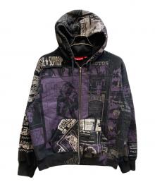 SUPREME（シュプリーム）の古着「24SSCollage Zip Up Hooded Sweatshirt」｜ブラック×パープル
