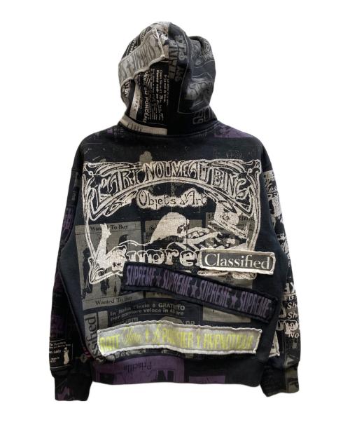 SUPREME（シュプリーム）SUPREME (シュプリーム) 24SSCollage Zip Up Hooded Sweatshirt ブラック×パープル サイズ:Sの古着・服飾アイテム