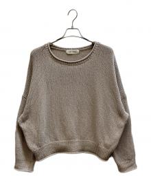Lilly Lynque×MMN（リリーリン×エムエムエヌ）の古着「【別注アイテム】 リリーリーンローゲージボートネックニット / 9508073」｜グレー