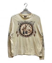 HARLEY-DAVIDSON（ハーレーダビッドソン）の古着「長袖Tシャツ」｜ベージュ