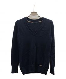 BURBERRY LONDON（バーバリーロンドン）の古着「Vネックニット/B1N14-115-28」｜ネイビー