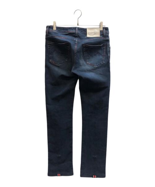 JACOB COHEN（ヤコブコーエン）JACOB COHEN (ヤコブコーエン) ハラコパッチデニムパンツ / J622 インディゴ サイズ:76cm (W30)の古着・服飾アイテム