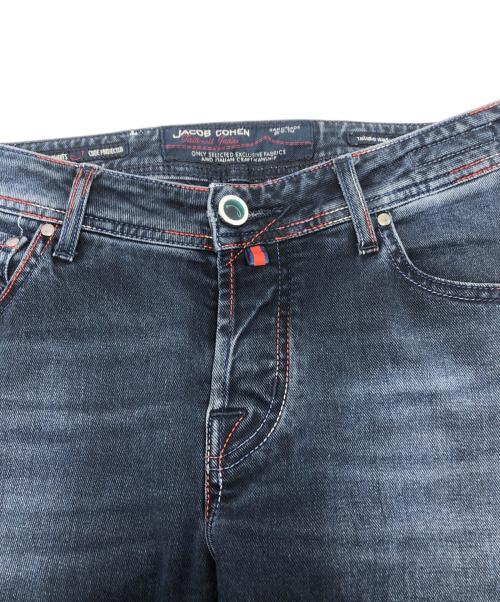 JACOB COHEN（ヤコブコーエン）JACOB COHEN (ヤコブコーエン) ハラコパッチデニムパンツ / J622 インディゴ サイズ:76cm (W30)の古着・服飾アイテム