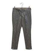 INCOTEXインコテックス）の古着「SLIM FIT SUPER100'sウールトロピカルソリッド1プリーツテーパードパンツ / 002X1」｜グレー