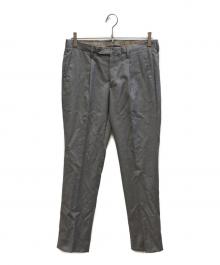 INCOTEX（インコテックス）の古着「SLIM FIT SUPER100'sウールトロピカルソリッド1プリーツテーパードパンツ / 002X1」｜グレー