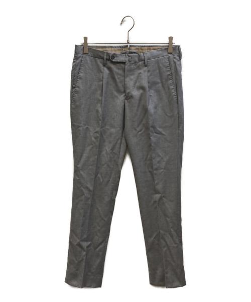 INCOTEX（インコテックス）INCOTEX (インコテックス) SLIM FIT SUPER100'sウールトロピカルソリッド1プリーツテーパードパンツ / 002X1 グレー サイズ:44の古着・服飾アイテム