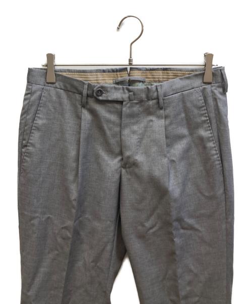 INCOTEX（インコテックス）INCOTEX (インコテックス) SLIM FIT SUPER100'sウールトロピカルソリッド1プリーツテーパードパンツ / 002X1 グレー サイズ:44の古着・服飾アイテム