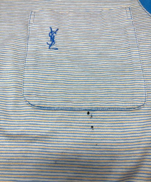 Yves Saint Laurent（イヴサンローラン）Yves Saint Laurent (イヴサンローラン) ポロシャツ ブルー サイズ:Lの古着・服飾アイテム