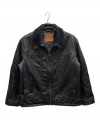 LEVI'Sリーバイス）の古着「レザー シェルパジャケット」｜ブラック