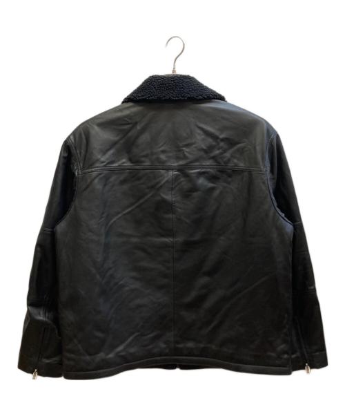 LEVI'S（リーバイス）LEVI'S (リーバイス) レザー シェルパジャケット ブラック サイズ:Lの古着・服飾アイテム