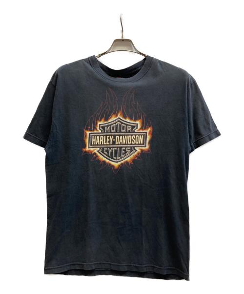 HARLEY-DAVIDSON（ハーレーダビッドソン）HARLEY-DAVIDSON (ハーレーダビッドソン) ファイヤーエンブレムTシャツ グレー サイズ:Lの古着・服飾アイテム