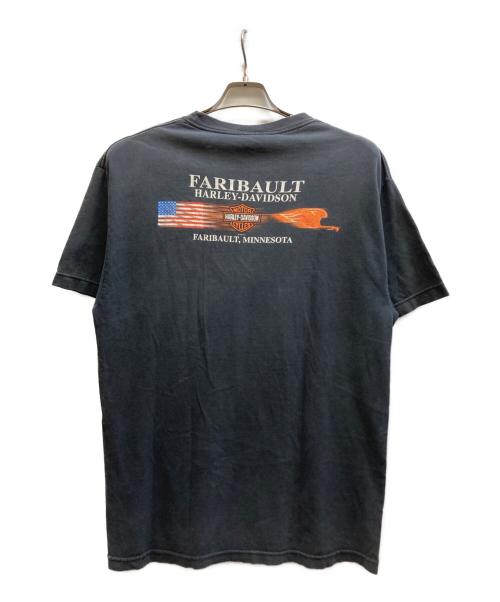 HARLEY-DAVIDSON（ハーレーダビッドソン）HARLEY-DAVIDSON (ハーレーダビッドソン) ファイヤーエンブレムTシャツ グレー サイズ:Lの古着・服飾アイテム