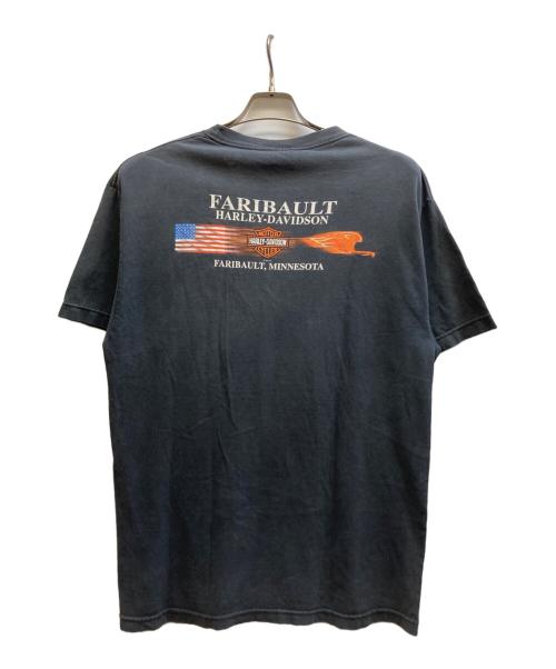 HARLEY-DAVIDSON（ハーレーダビッドソン）HARLEY-DAVIDSON (ハーレーダビッドソン) ファイヤーエンブレムTシャツ グレー サイズ:Lの古着・服飾アイテム