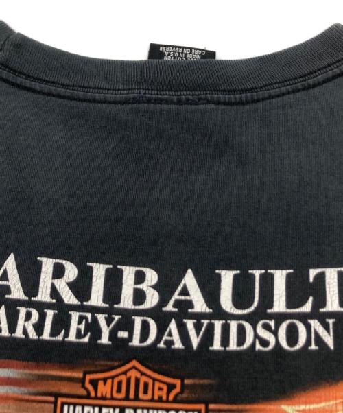 HARLEY-DAVIDSON（ハーレーダビッドソン）HARLEY-DAVIDSON (ハーレーダビッドソン) ファイヤーエンブレムTシャツ グレー サイズ:Lの古着・服飾アイテム