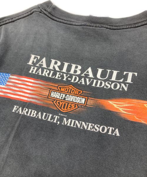 HARLEY-DAVIDSON（ハーレーダビッドソン）HARLEY-DAVIDSON (ハーレーダビッドソン) ファイヤーエンブレムTシャツ グレー サイズ:Lの古着・服飾アイテム