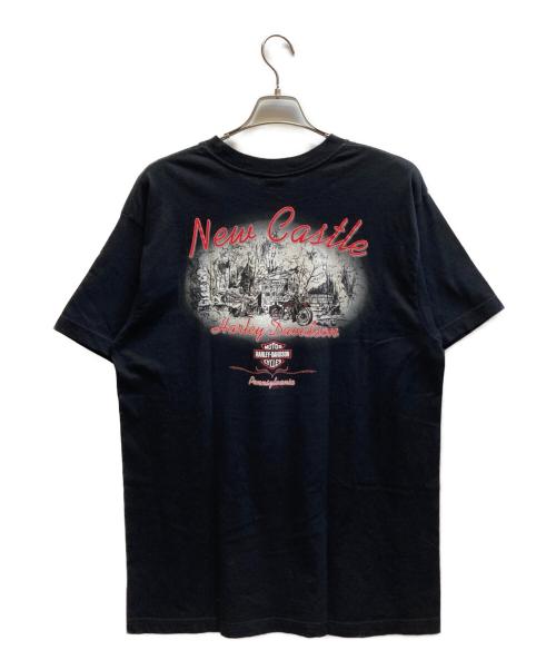 HARLEY-DAVIDSON（ハーレーダビッドソン）HARLEY-DAVIDSON (ハーレーダビッドソン) スカル柄モーターサイクルTシャツ ブラック サイズ:XLの古着・服飾アイテム