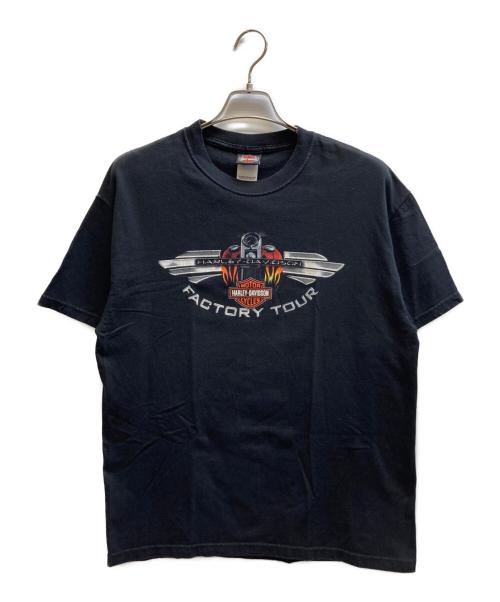 HARLEY-DAVIDSON（ハーレーダビッドソン）HARLEY-DAVIDSON (ハーレーダビッドソン) モーターサイクルバイクTシャツ ブラック サイズ:Lの古着・服飾アイテム
