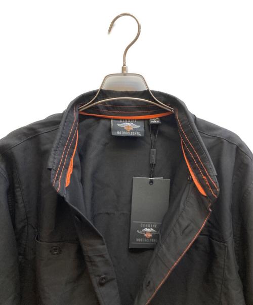 HARLEY-DAVIDSON（ハーレーダビッドソン）HARLEY-DAVIDSON (ハーレーダビッドソン) S/Sワークシャツ ブラック サイズ:L 未使用品の古着・服飾アイテム