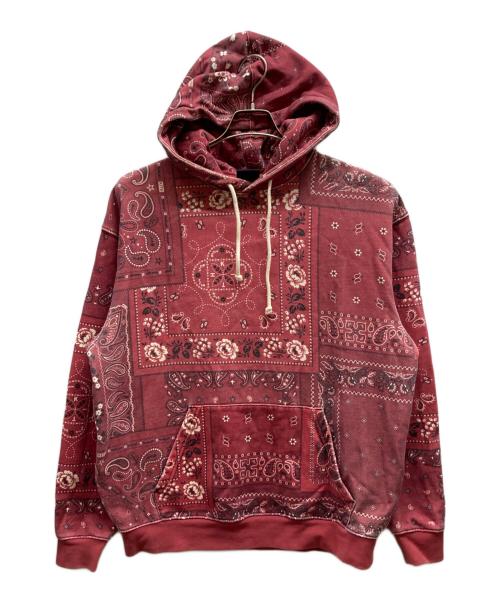 KITH（キス）KITH (キス) ペイズリー柄パーカー レッド サイズ:Mの古着・服飾アイテム