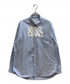 Adam et Ropeアダム エ ロペ）の古着「TYPOGRAFFITI STANDARD BASIC SH SHIRT」｜ブルー