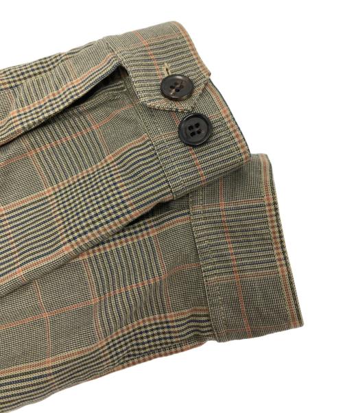 Drumohr（ドルモア）Drumohr (ドルモア) リネンチェックジャケット ブラウン サイズ:52の古着・服飾アイテム