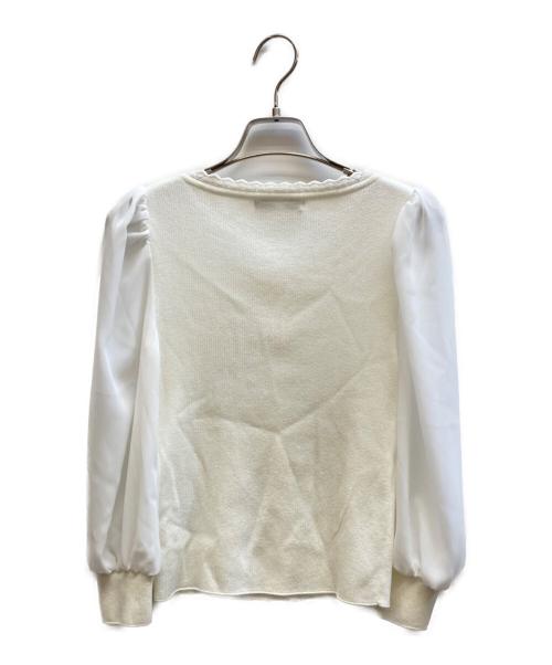 Rene（ルネ）Rene (ルネ) フリルカーディガン / 6222331 ホワイト サイズ:36の古着・服飾アイテム