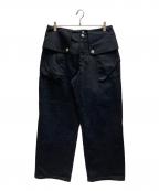 Omar Afridiオマールアフリディ）の古着「Flap Trousers」｜ブラック