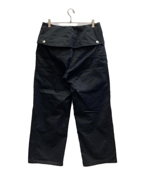 Omar Afridi（オマールアフリディ）Omar Afridi (オマールアフリディ) Flap Trousers ブラック サイズ:46の古着・服飾アイテム