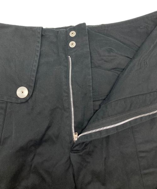 Omar Afridi（オマールアフリディ）Omar Afridi (オマールアフリディ) Flap Trousers ブラック サイズ:46の古着・服飾アイテム