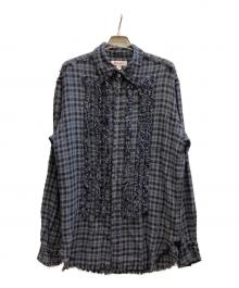 masu（エムエーエスユー）の古着「GRUNGE PLAID SHIRT/MMSS-SH0123」｜パープル