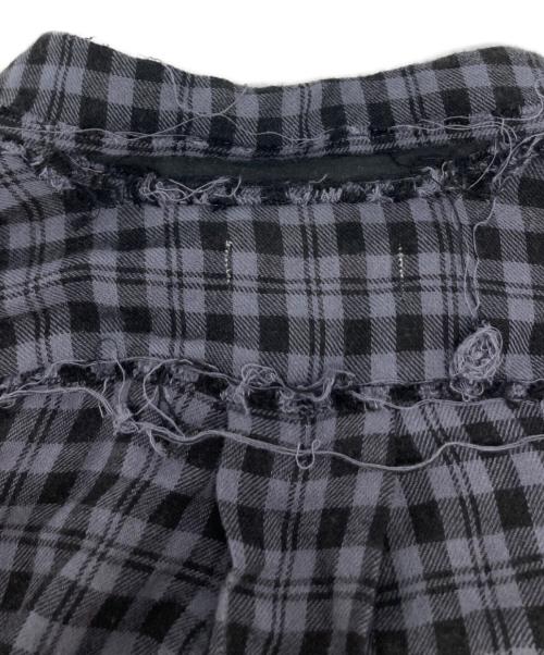 masu（エムエーエスユー）masu (エムエーエスユー) GRUNGE PLAID SHIRT/MMSS-SH0123 パープル サイズ:48の古着・服飾アイテム