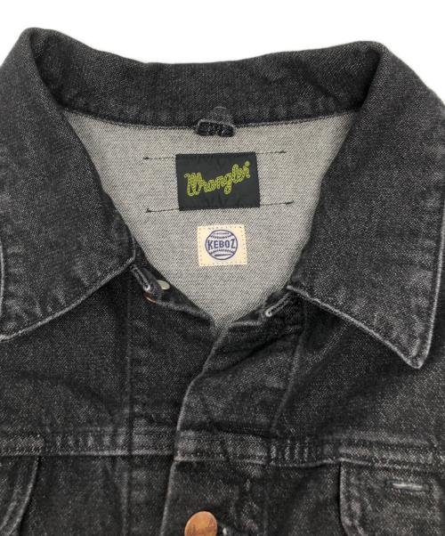 Wrangler（ラングラー）Wrangler (ラングラー) KEBOZ (ケボズ) WIDE DENIM JACKET ブラック サイズ:Sの古着・服飾アイテム