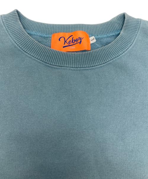 KEBOZ（ケボズ）KEBOZ (ケボズ) 刺繍ロゴスウェット ブルー サイズ:Lの古着・服飾アイテム