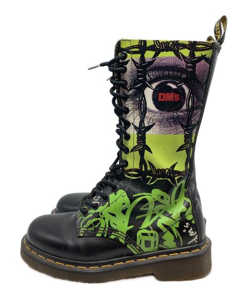 Dr.Martens（ドクターマーチン）Dr.Martens (ドクターマーチン) 1914 Green Eye /Black Manga print グリーン×ブラック サイズ:4の古着・服飾アイテム