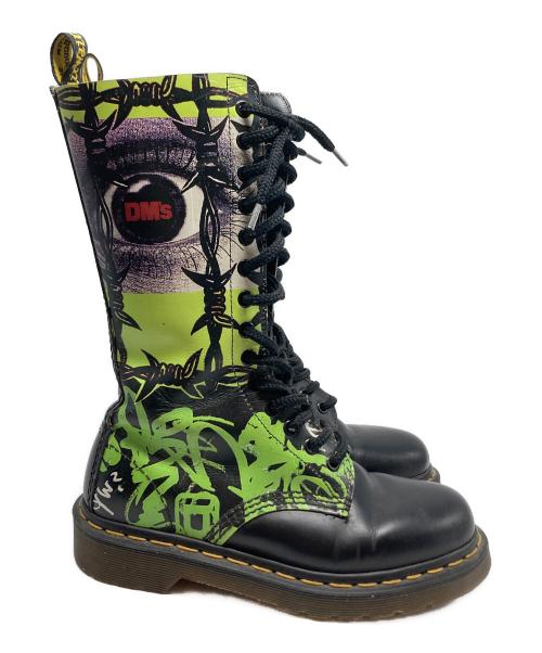 Dr.Martens（ドクターマーチン）Dr.Martens (ドクターマーチン) 1914 Green Eye /Black Manga print グリーン×ブラック サイズ:4の古着・服飾アイテム
