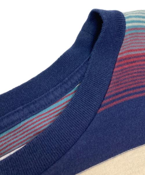 SUGARHILL（シュガーヒル）SUGARHILL (シュガーヒル) MULTI STRIPE BIG TEE/2441000911 ブルーの古着・服飾アイテム