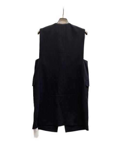 BALLSEY（ボールジィ）BALLSEY (ボールジィ) ドライアムンゼン クルーネックロングジレ ネイビー サイズ:36の古着・服飾アイテム