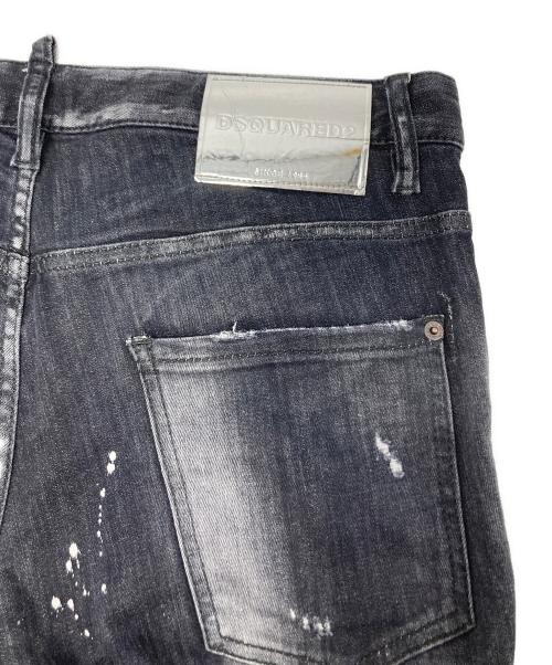 DSQUARED2（ディースクエアード）DSQUARED2 (ディースクエアード) ダメージ加工 ストレッチ スリム Gパン/S71LB1373 S30503 ブラック サイズ:50の古着・服飾アイテム