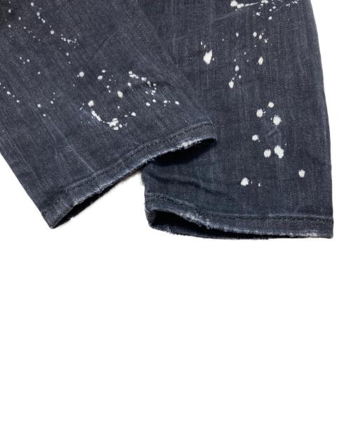 DSQUARED2（ディースクエアード）DSQUARED2 (ディースクエアード) ダメージ加工 ストレッチ スリム Gパン/S71LB1373 S30503 ブラック サイズ:50の古着・服飾アイテム